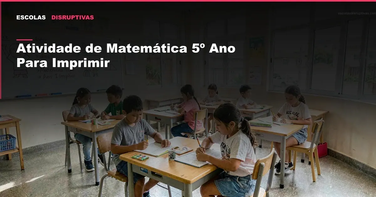 Atividade de Matemática 5º Ano Para Imprimir