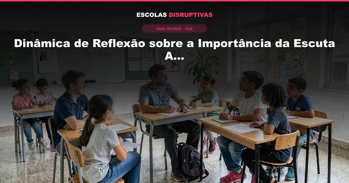 Dinâmica de Reflexão sobre a Importância da Escuta Ativa