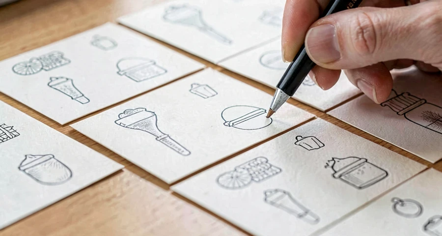 cartões ilustrados sendo contados em atividade matemática de troca
