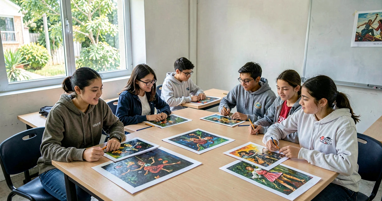 plano de aula movimentos artísticos: alunos do 9º ano comparando imagens de diferentes estilos de pintura