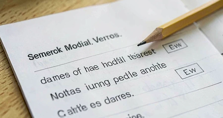 atividade de inglês com frases sendo completadas usando modal verbs