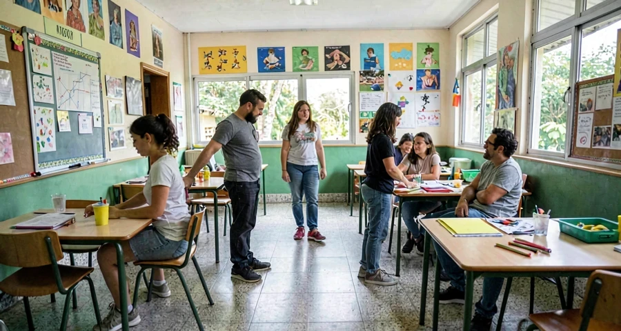 corredor decorado explorado em atividade investigativa na creche