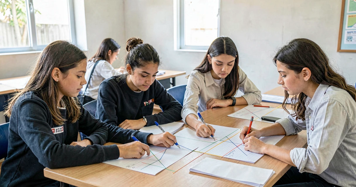 plano de aula teorema de tales: alunos do 9º ano medindo retas paralelas e transversais
