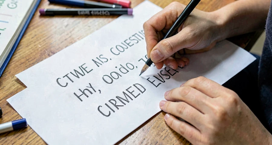 alunos criando anúncio publicitário próprio em inglês com desenho e texto