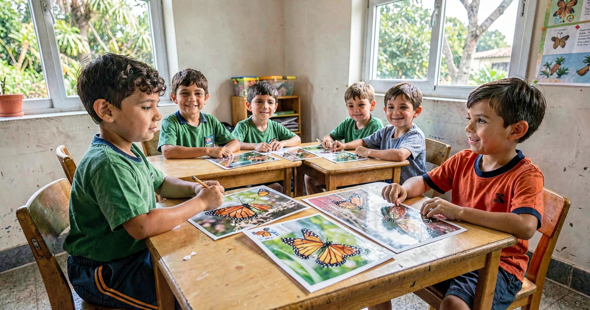 plano de aula metamorfose da borboleta: crianças da pré-escola conhecendo transformação da lagarta