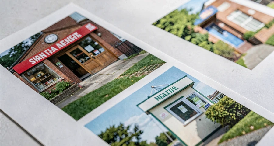 imagens de lugares comuns do bairro usadas em atividade de geografia na pré-escola