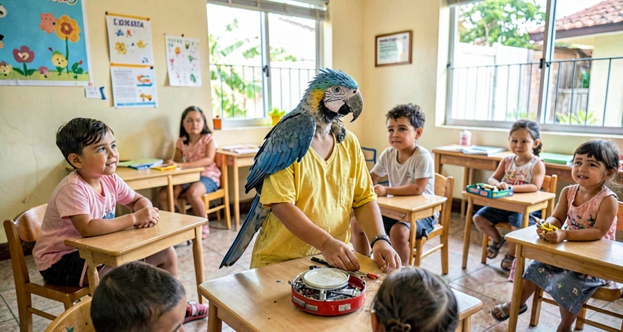 imagem de pássaro usada em atividade sonora com bebês na creche