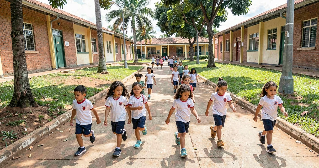 plano de aula comparando caminhos: crianças da pré-escola contando passos em percurso escolar