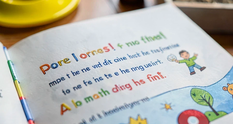 página de poema infantil ilustrado usado em atividade de leitura na pré-escola