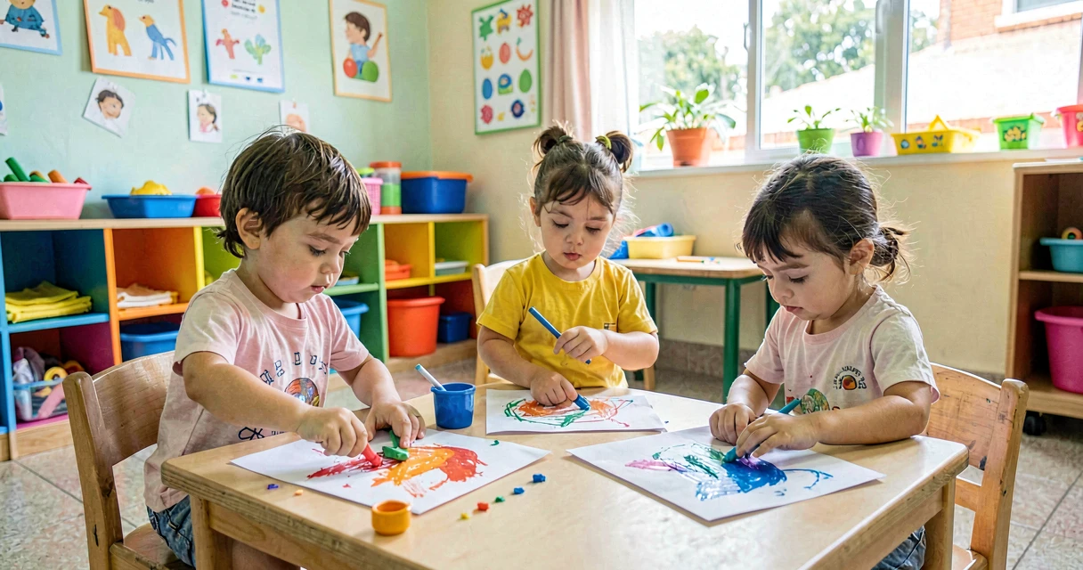 plano de aula giz molhado em água: crianças da creche desenhando com giz molhado