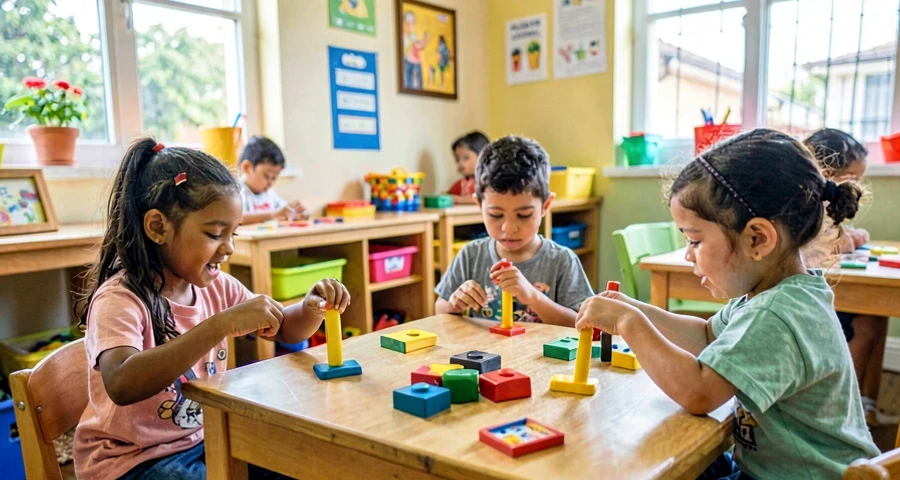 objetos usados para truques simples em atividade lúdica na creche