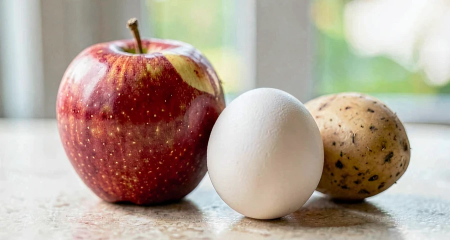 alimentos de diferentes origens organizados para atividade de classificação