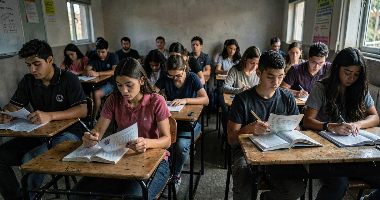 plano de aula conto de suspense em inglês: alunos do 9º ano lendo trecho de conto clássico
