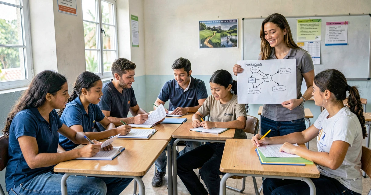 plano de aula estrutura do conto: alunos do 9º ano lendo conto curto impresso