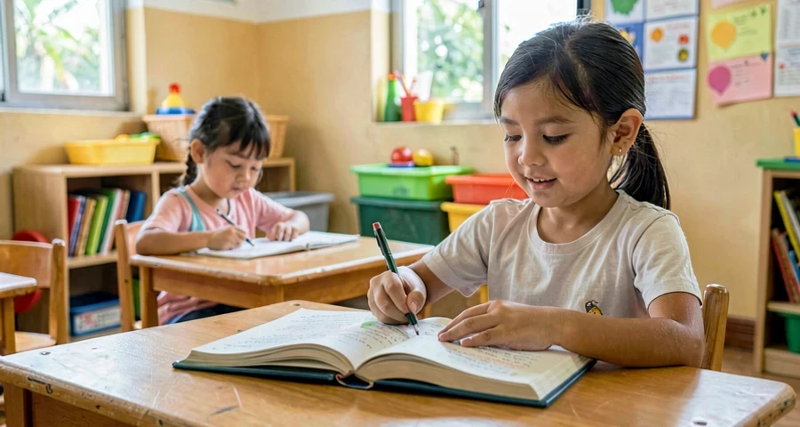ilustração detalhada de livro usada em atividade de observação na creche