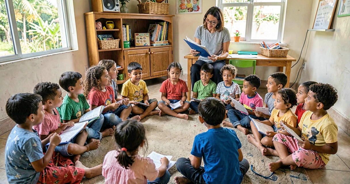 plano de aula histórias de infância: crianças da pré-escola compartilhando memórias de familiares