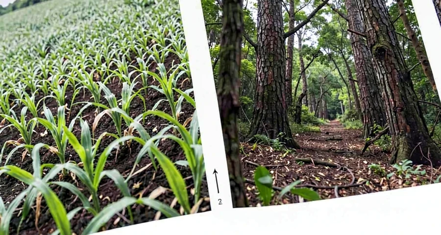 comparação entre campo de monocultura e floresta nativa em atividade sobre biodiversidade
