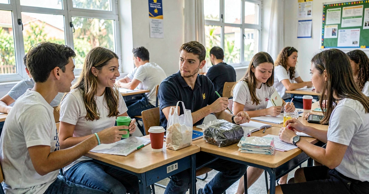 plano de aula consumo consciente: alunos do 9º ano comparando produtos descartáveis e reutilizáveis