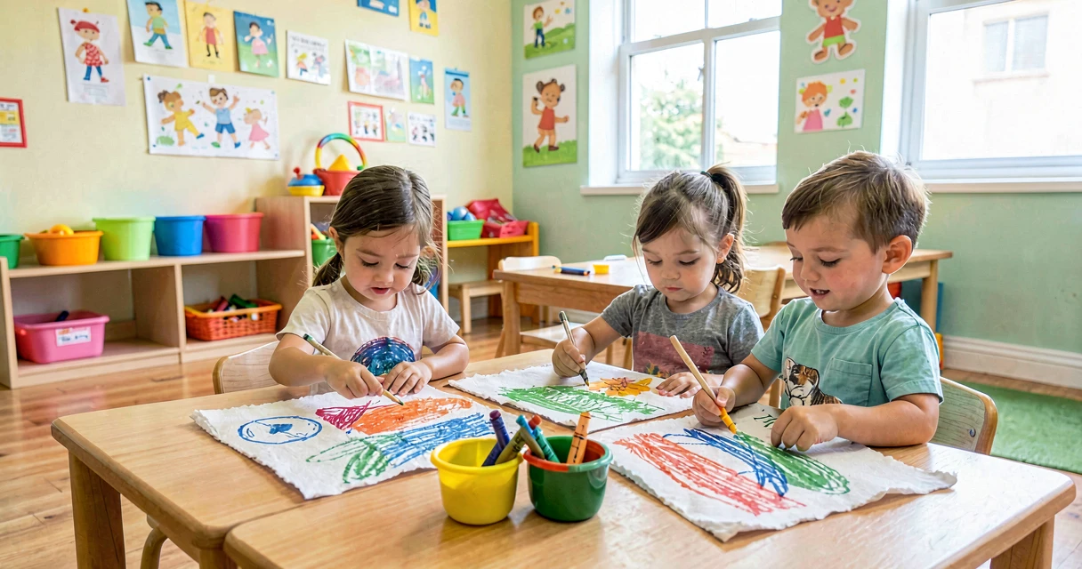 plano de aula desenhando na lixa: crianças da creche riscando papel de lixa com giz de cera