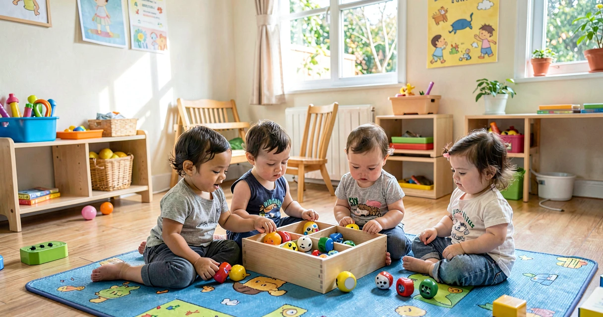 plano de aula segredos sonoros: bebês da creche explorando caixa de compartimentos sonoros