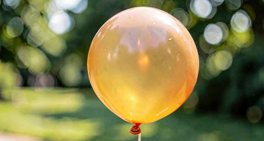 balão murchando ao longo dos dias em atividade científica na creche